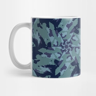 Snowflake Christmas Holiday Blue Camo Mug